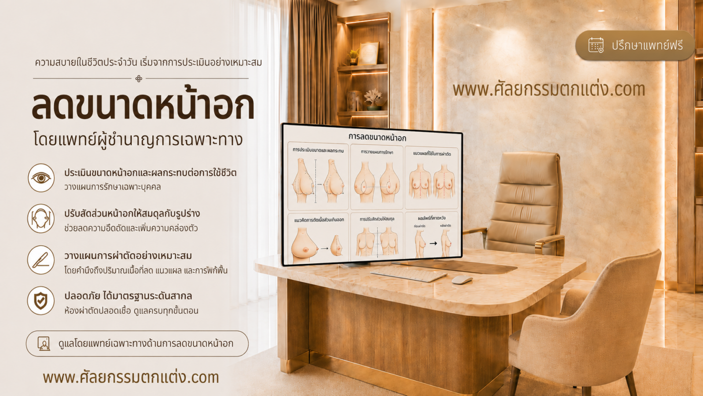 ลดขนาดหน้าอก ที่ไหนดี