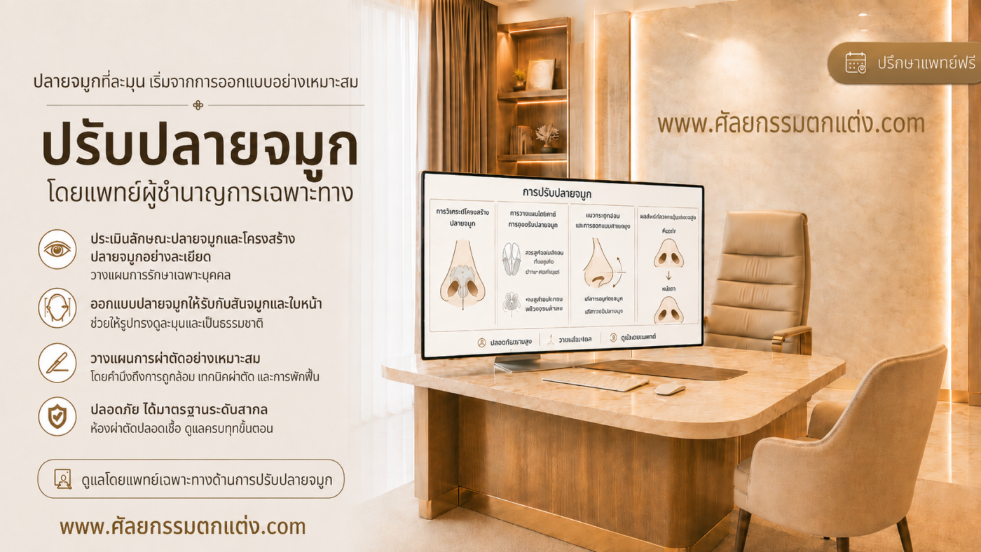 เสริมปลายจมูกอย่างเดียว ราคา